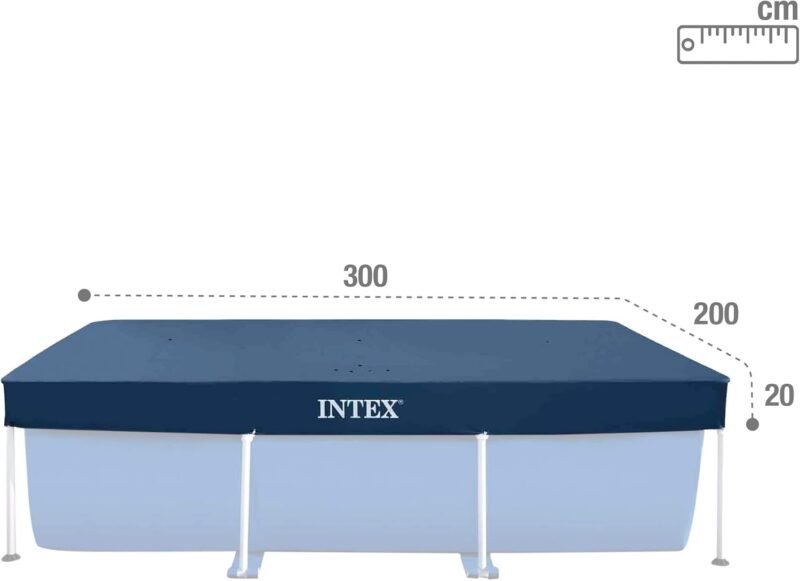 Intex 28038 - Cobertor piscina rectangular Prisma/small frame 300 x 200 cm, Color Azul - Imagen 4