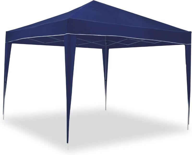 Carpa Plegable 3x3 m Classic Azul – Resistente al Agua - Incluye Vientos y Piquetas de Fijación - Estructura de Acero - Cenador para Jardín – Pérgola Playa - Exteriores Camping Fiestas Patio Terraza