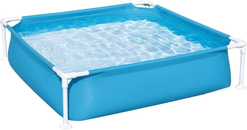 BESTWAY Piscina Desmontable Tubular Infantil My First Frame Pools 122x122x30,5 cm Azul
