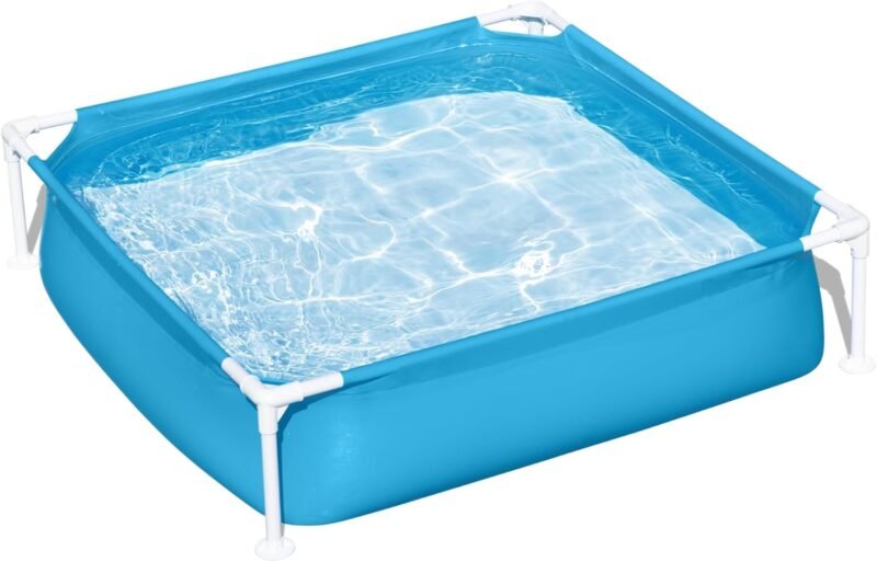 BESTWAY Piscina Desmontable Tubular Infantil My First Frame Pools 122x122x30,5 cm Azul - Imagen 4