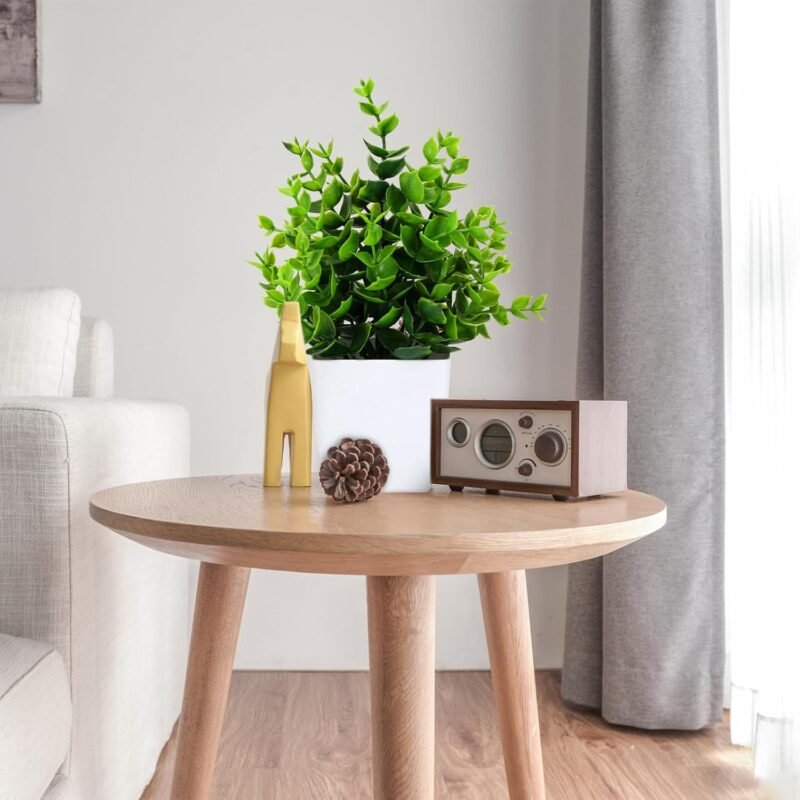 Royouzi 6 plantas artificiales, pequeñas plantas artificiales en maceta, plantas artificiales de plástico para dormitorio, baño, cocina, hogar, decoración interior con maceta, plantas falsas de - Imagen 3