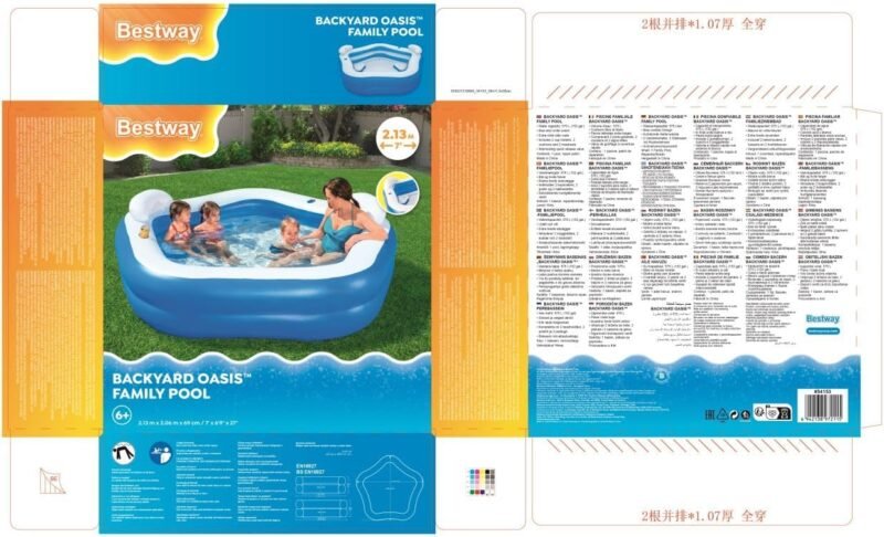 Bestway ® Piscina familiar «Fun» 213 x 206 x 69 cm - Imagen 2