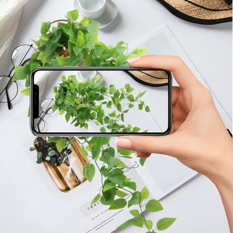 JOPHEK Plantas Artificiales Colgantes, 2 Piezas Plantas Colgantes Artificiales, Plantas Colgantes Hiedra Verde Artificial, para Boda Jardín Balcón Dormitorio Interior Decoración de La Pared (108cm) - Imagen 5