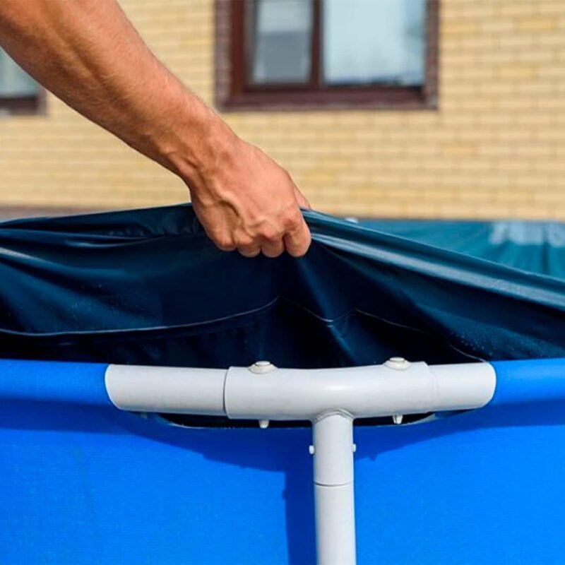 Intex 28038 - Cobertor piscina rectangular Prisma/small frame 300 x 200 cm, Color Azul - Imagen 3