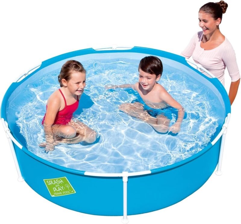 BESTWAY 56283 - Piscina Desmontable Tubular Infantil Mi Primera Piscina 152x38 cm 580 Litros con Válvula de drenaje Marcos Anticorrosión y Parche de Reparación - Imagen 2