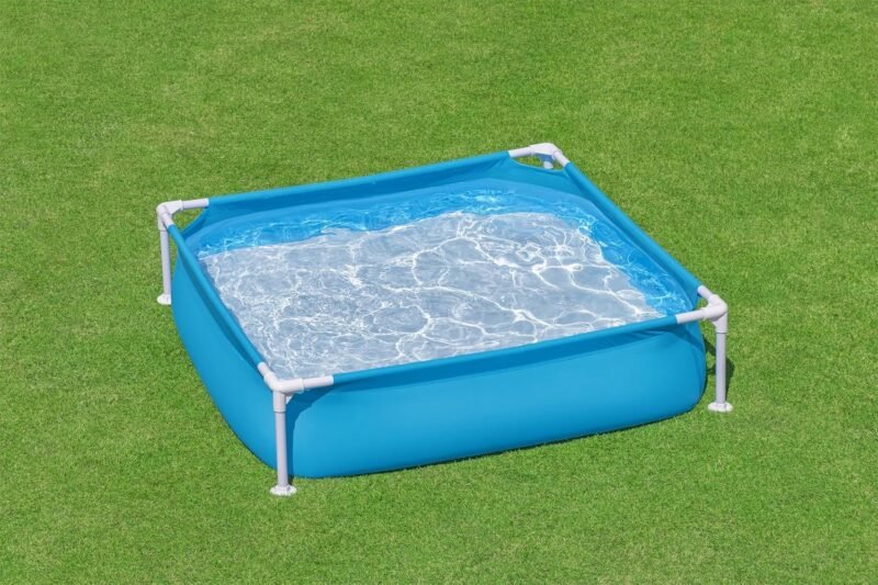 BESTWAY Piscina Desmontable Tubular Infantil My First Frame Pools 122x122x30,5 cm Azul - Imagen 9