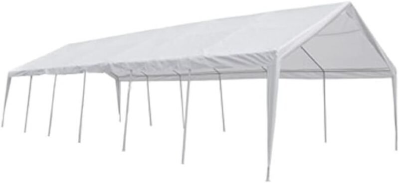 Carpa para Fiestas en el jardín Blanca 12 x 6 m Cenador Plegable Cenador Euroland Cenador para Exteriores Cenador Impermeable - Imagen 2