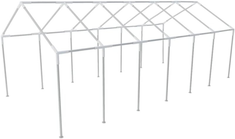 Carpa para Fiestas en el jardín Blanca 12 x 6 m Cenador Plegable Cenador Euroland Cenador para Exteriores Cenador Impermeable - Imagen 8