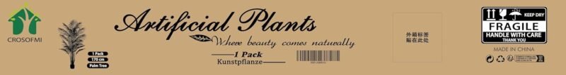 CROSOFMI Planta Artificial Areca Palmera Grande 170 cm Arbol Artificial Plastico Interior y Exterior Hogar Salon Dormitorio Balcón Moderno Decorativas (1 Pack) - Imagen 11