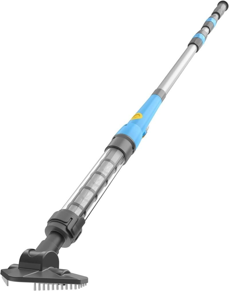 Oxseryn Aspiradora de Piscina inalámbrica con batería, 2 en 1, aspiradora de Mano para Piscina, aspiradora de Suelo con Barra telescópica, aspiración de hasta 25 l/min, aspiradora para spas, Piscinas