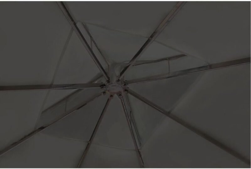 Cenador de polirratán con Techo Gris Oscuro 3 x 4 m Cenador de jardín Plegable - Imagen 2