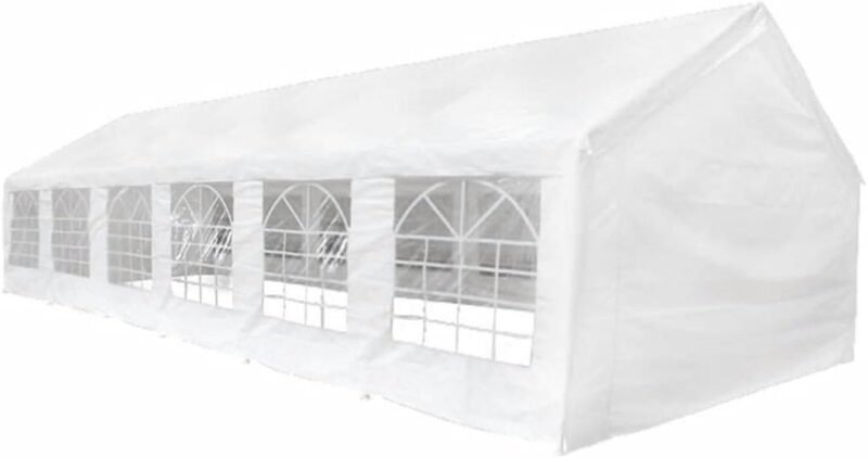 Carpa para Fiestas en el jardín Blanca 12 x 6 m Cenador Plegable Cenador Euroland Cenador para Exteriores Cenador Impermeable - Imagen 7
