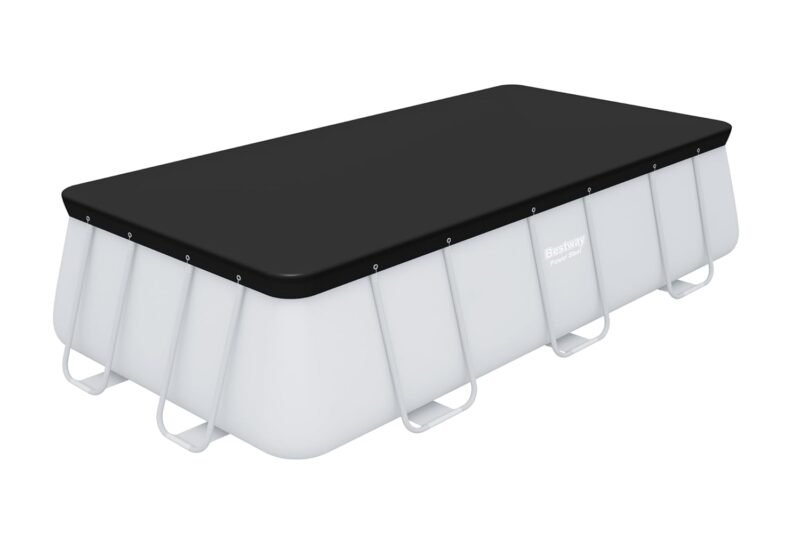 BESTWAY Cobertor de Invierno Rectangular 396x185 cm para Piscinas Rectangulares de 412x201 cm o 404x201 cm Negro
