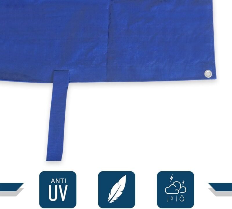 Lona para Piscina rectangular 6x10 m - TECPLAST - PO155RD – Lona con Red de drenaje - Cobertor de piscina - Lona Impermeable - Imagen 4