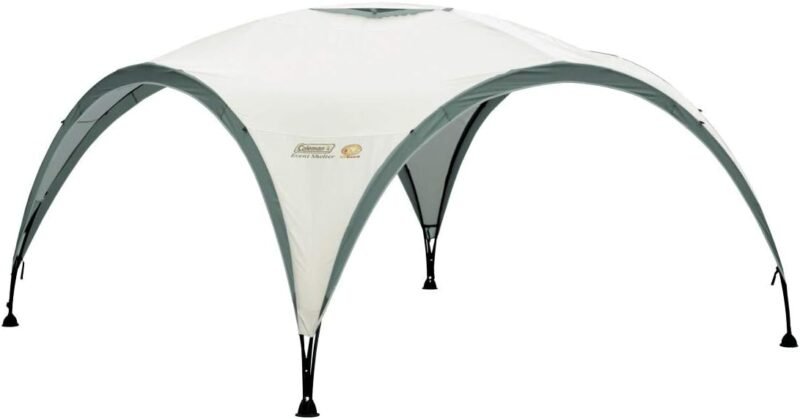 Coleman Carpa Event Shelter, Cenador para Festivales, jardín y Camping, construcción Robusta de mástiles, Gazebo con protección Solar SPF 50más, Gris-Verde, XL - 4.5 x 4.5 m