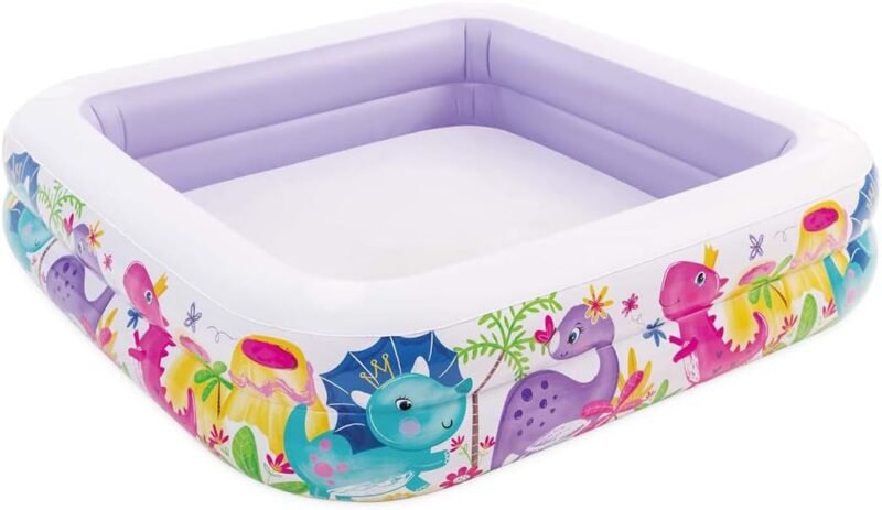 Intex Piscina hinchable infantil intex con toldo extraíble, Multicolor - 157x157x122 cm, 295 litros (57470) - Imagen 4