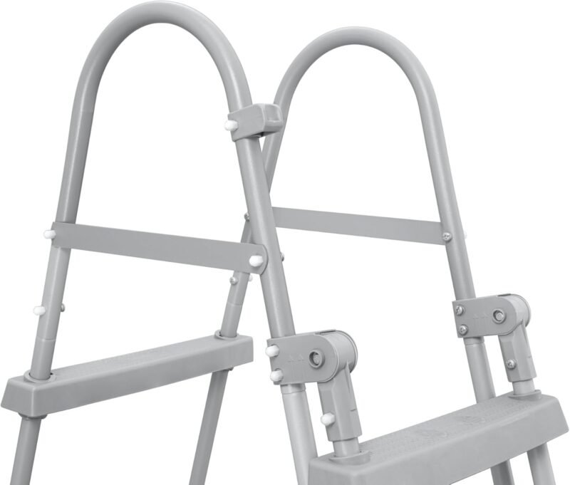 BESTWAY Escalera para Piscinas Desmontables Flip & Lock 108x71,4x138 cm Plateado - Imagen 5