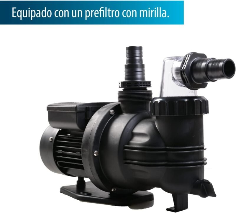 AquaForte Bomba de piscina AquaForte SP-250A, 250 vatios, 7,5 m3 por hora, altura 7,5 metros, para piscinas elevadas de hasta 10 m3, con cable de 1,5 metros, para agua dulce y salada - Imagen 3