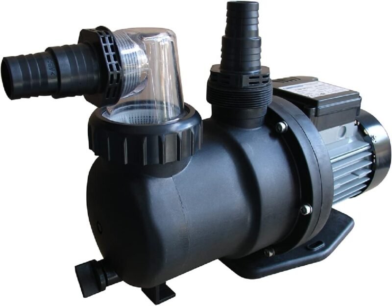 AquaForte Bomba de piscina AquaForte SP-250A, 250 vatios, 7,5 m3 por hora, altura 7,5 metros, para piscinas elevadas de hasta 10 m3, con cable de 1,5 metros, para agua dulce y salada