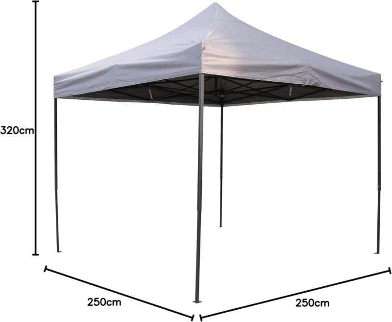 All Seasons Gazebos 3x3m Totalmente Impermeable Pop up Gazebo - Gris metalizado - Imagen 9