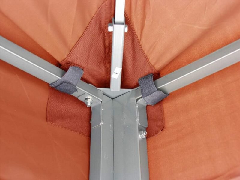 QUICK STAR Techo de Repuesto para cenador de jardín 3x3m Rojo Naranja con Revestimiento de PVC - Imagen 4