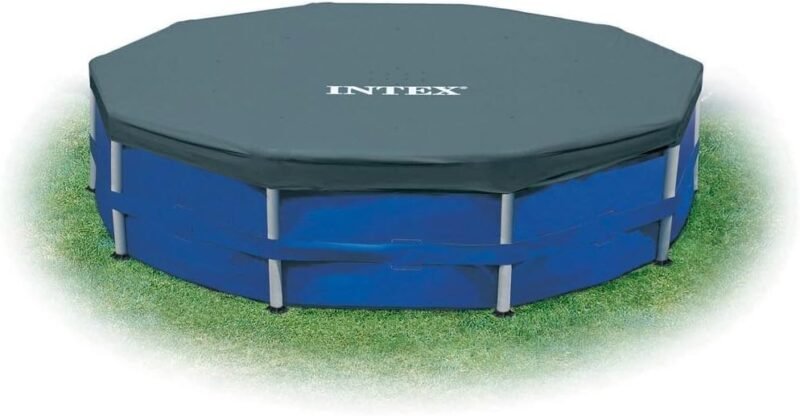 INTEX 28031 - Cobertor para piscinas desmontables Metal y Prism Frame 366 cm, Color Azul marino