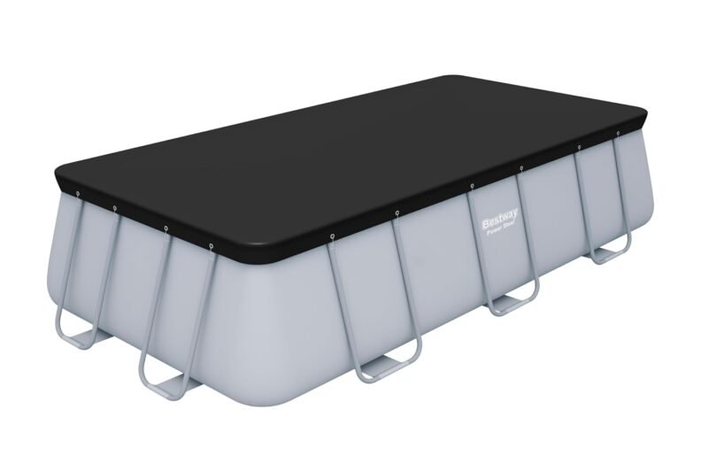 BESTWAY Cobertor de Invierno Rectangular 396x185 cm para Piscinas Rectangulares de 412x201 cm o 404x201 cm Negro - Imagen 4