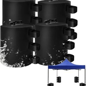 Elepl 4 Piezas Bolsas de Peso PVC Bolsa de Peso de Agua Bolsas de Arena para Rellenar 10KG Bolsas de de Equilibrio para Tienda de Campaña Emergente Cenador Paraguas de Patio