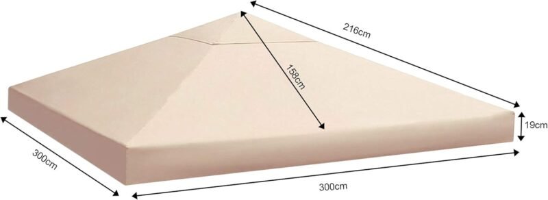 Quick de tejado para Carpa (Star Repuesto para Hojas Cenador (3 x 3 m Arena para Almohada - Imagen 2