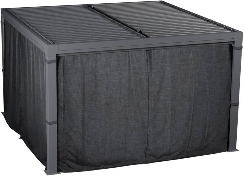 Hespéride - Cortinas para cenador bioclimático Majae - 1 Juego de 4 Cortinas para cenador 36 x 36 m