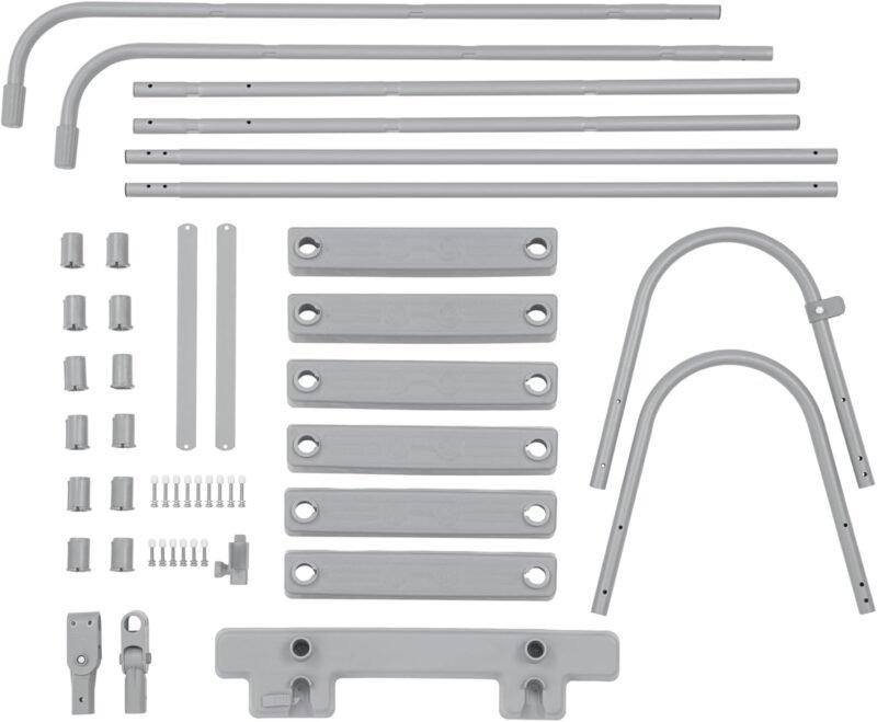 BESTWAY Escalera para Piscinas Desmontables Flip & Lock 108x71,4x138 cm Plateado - Imagen 3