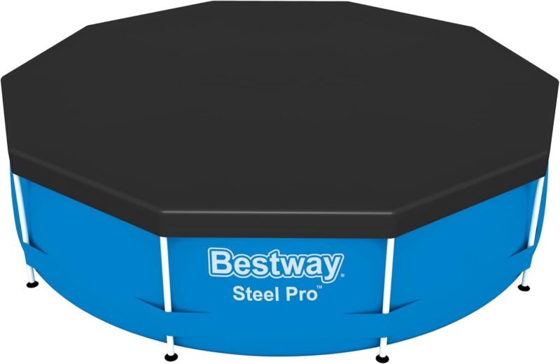 BETSWAY Cobertor de Invierno Redondo Ø305 cm de PVC para Piscinas Negro - Imagen 5