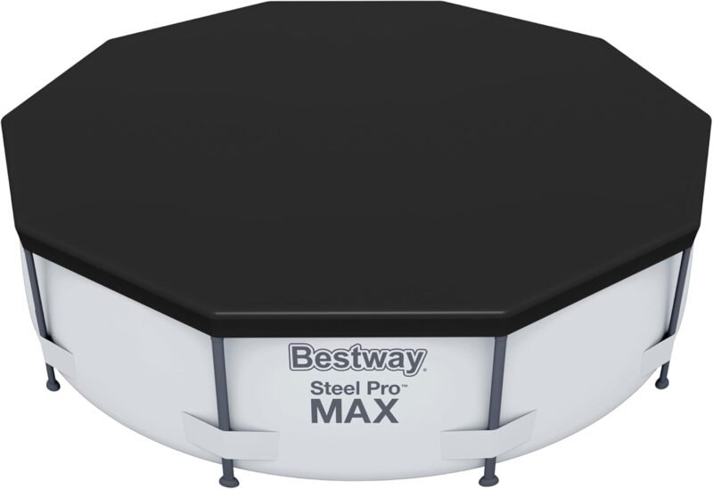 BETSWAY Cobertor de Invierno Redondo Ø305 cm de PVC para Piscinas Negro - Imagen 4