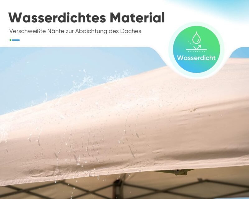 Quictent Cenador plegable de 3 x 3 m con 4 laterales extraíbles, resistente al agua, protección UV 50+, resistente al invierno, color beige - Imagen 4