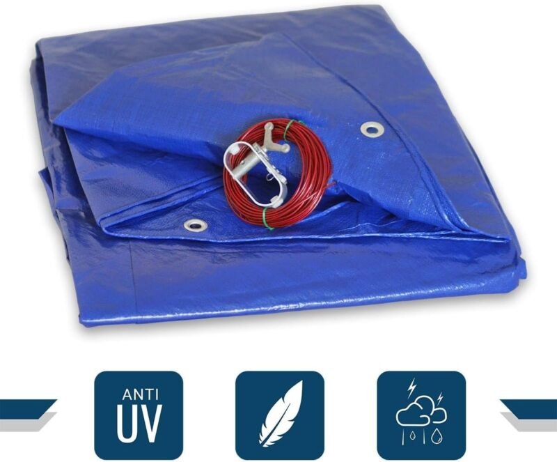 Tecplast Lona para Piscina Redonda diam. 6,20 m para Piscina de diámetro 5,40 m PO155RD - Lona con Red de Drenaje - Imagen 6