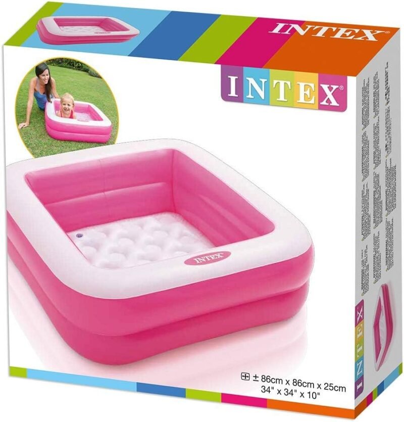 Intex 57101 - Piscina infantil hinchable cuadrada 86x86x25cm, (Colores Aleatorios) - Imagen 4