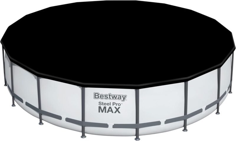 BESTWAY Cobertor de Invierno Redondo Ø555 cm de PVC para Piscinas Negro - Imagen 4