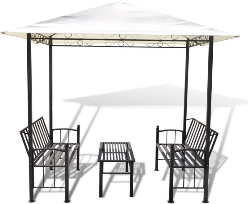 Pabellón de jardín con Mesa y Bancos 2,5 x 1,5 x 2,4 m Cenador Plegable Cenador Euroland Outdoor Cenador Impermeable - Imagen 6