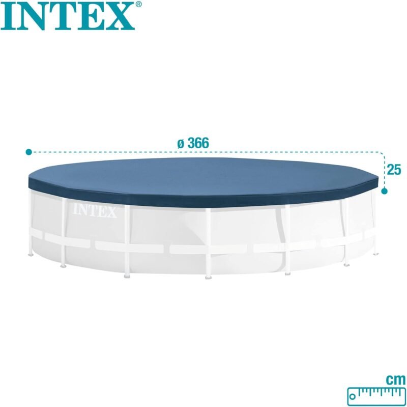INTEX 28031 - Cobertor para piscinas desmontables Metal y Prism Frame 366 cm, Color Azul marino - Imagen 3