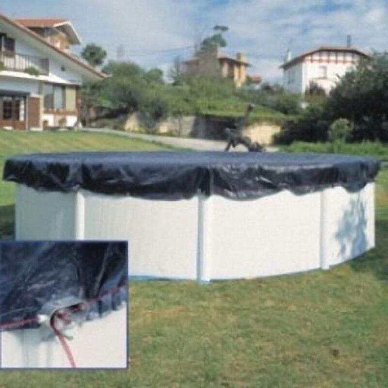 Gre CIPR551 - Cobertor de Invierno para Piscina Redonda de 550 cm de Diámetro, Color Negro - Imagen 2