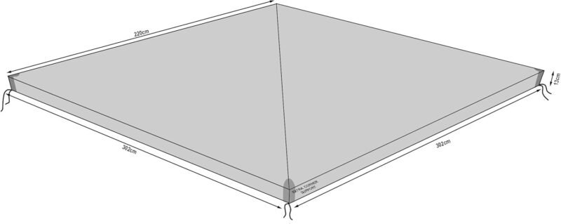 Quick Star Nizza - Carpa (3 x 3 m, Impermeable), Transparente - Imagen 2