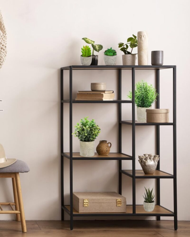 5 Pcs Plantas Artificiales Decorativas en Maceta, Hierba Suculenta de Arbustos de Imitación, Flor Falsa, Pequeña Planta Exterior Interior, Ideales para la Decoración de la Casa - Imagen 7