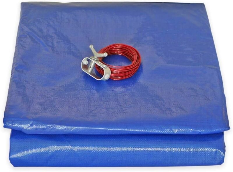 Tecplast Lona para Piscina Redonda diam. 6,20 m para Piscina de diámetro 5,40 m PO155RD - Lona con Red de Drenaje