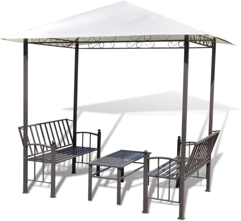 Pabellón de jardín con Mesa y Bancos 2,5 x 1,5 x 2,4 m Cenador Plegable Cenador Euroland Outdoor Cenador Impermeable - Imagen 3