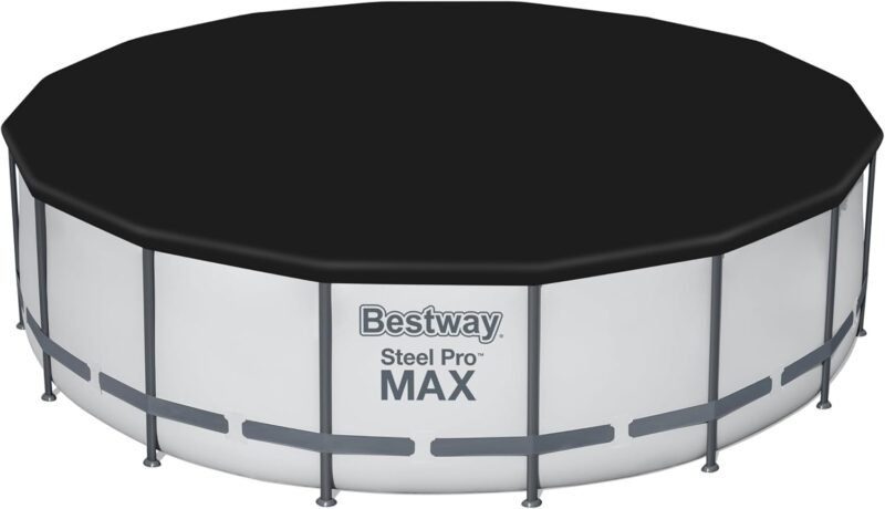 BESTWAY Cobertor de Invierno Redondo Ø493 cm de PVC para Piscinas Negro - Imagen 7