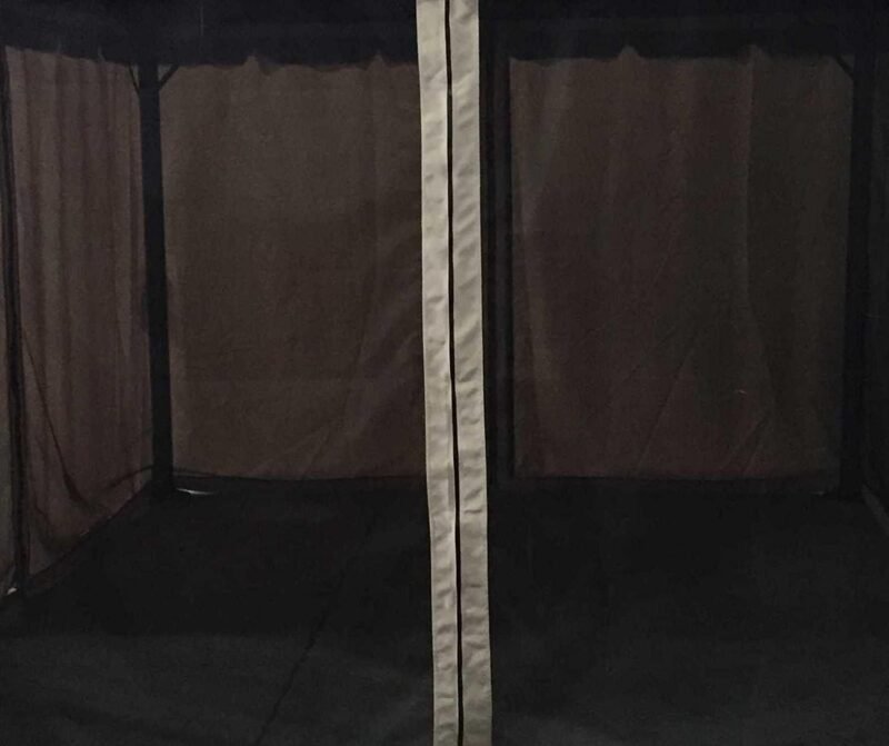 Juego de 4 mosquiteras Laterales de Repuesto para cenadores de jardín Beige y Antracita (3 x 3 m) - Imagen 2