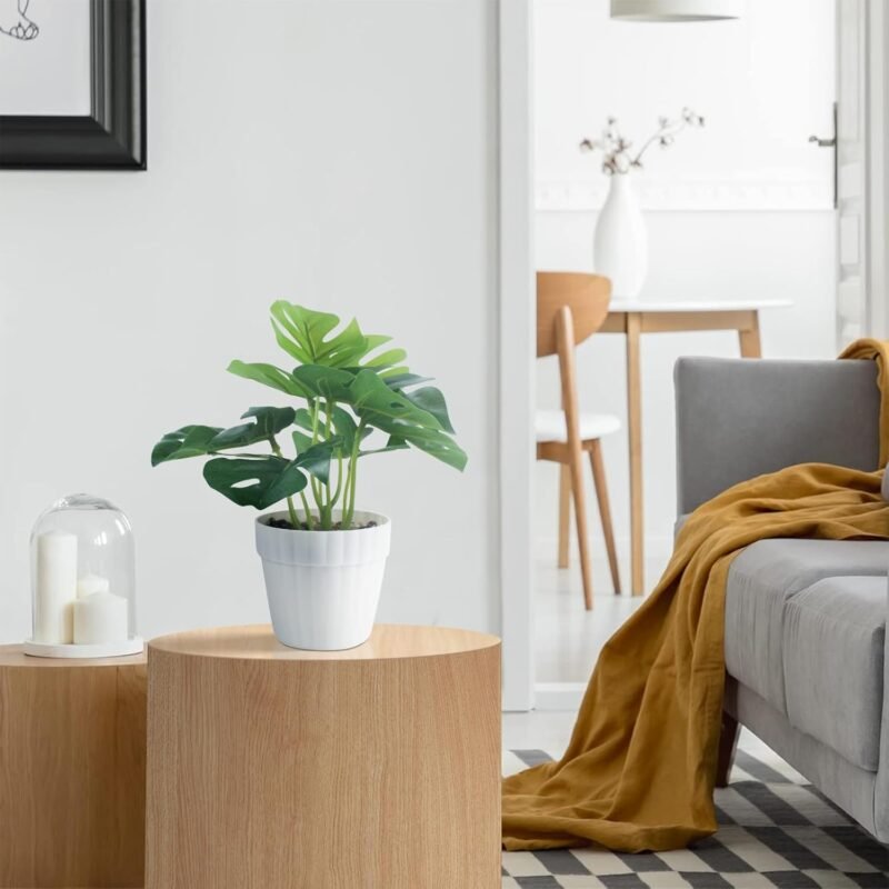 YAOYIN 3 Piezas Plantas Artificiales Decorativas, Ecologización Artificiales Macetas Plantas Plásticos Plantas Falsa, Planta Artificial Pequeña para Decoracion Hogar Sala de Estar Baño Jardín Oficina - Imagen 5