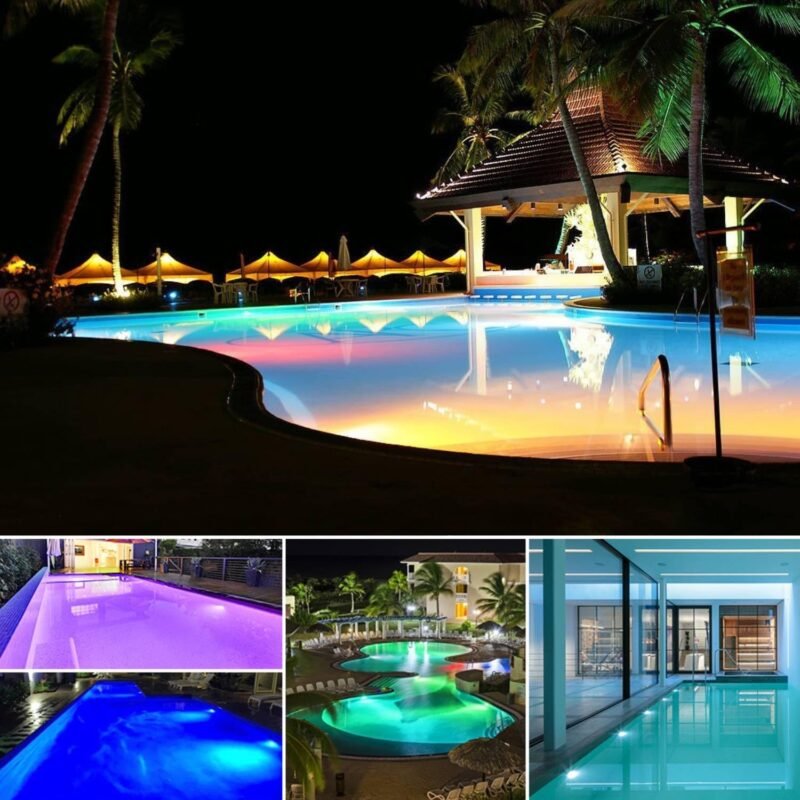 COOLWEST RGB Luces de la piscina LED PAR56 18W Iluminación de piscinas con Control Remoto 12V AC/DC, Luminarias subacuáticas IP68 impermeables Reemplazar bombillas halógenas de 150W - Imagen 7