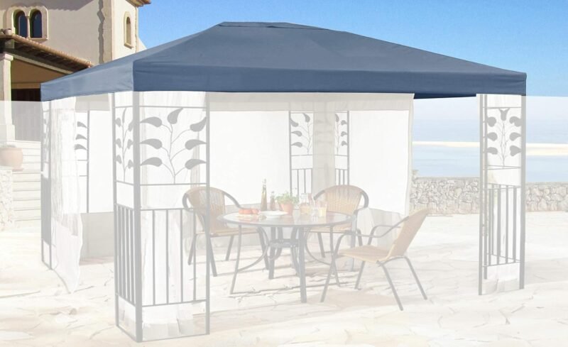 QUICK STAR Techo de Recambio para cenador de jardín 3x4m Gris con Revestimiento de PVC - Imagen 3