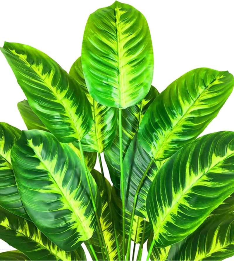 AIVORIUY Planta Artificial Ave del Paraiso Árbol Artificial in Maceta Hawaiian Tropic Palma Plantas Banano y Hoja Verde 80cm para Hogar Baño Boda Salon Planta Falsa Decoración (Amarillo) - Imagen 3